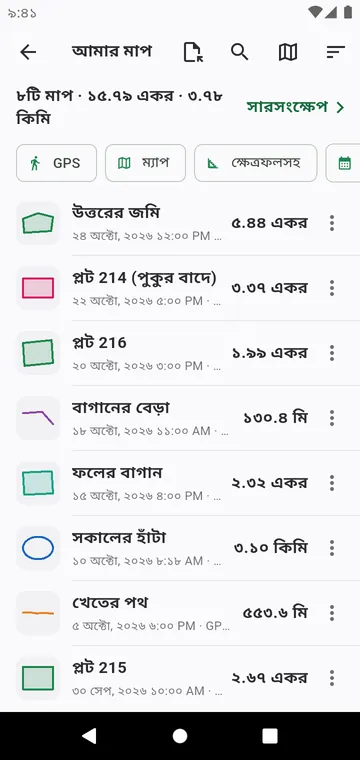 আমার মাপ, ফিল্টার, মোট আর এক্সপোর্টসহ