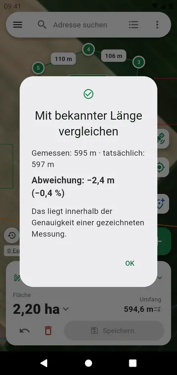 Genauigkeit an einer bekannten Länge prüfen