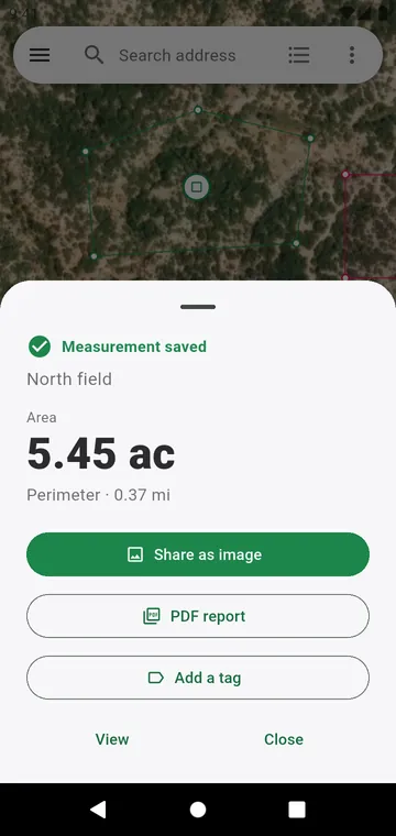 The result after saving, ready to share as an image or a PDF