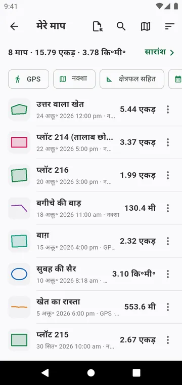 मेरे माप, फ़िल्टर, कुल और निर्यात के साथ