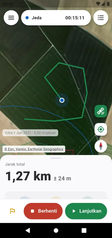 Mengukur sambil berjalan: jarak langsung dengan margin kesalahannya