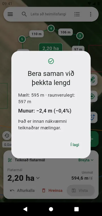 Nákvæmnin prófuð á lengd sem þú þekkir
