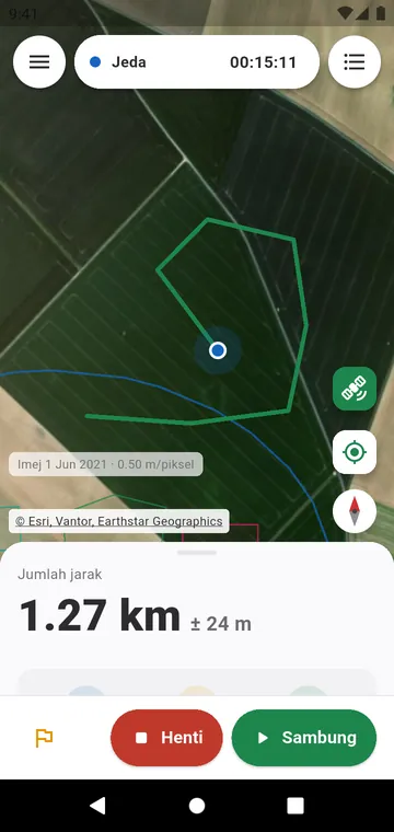 Mengukur sambil berjalan: jarak secara langsung dengan margin ralatnya
